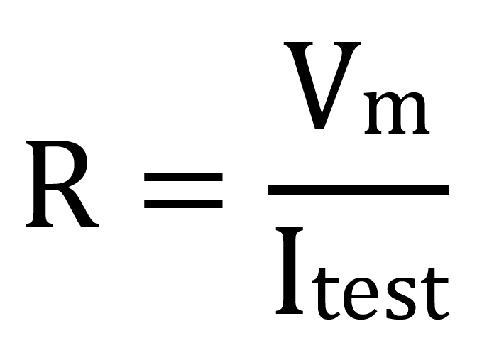 R-equals-Vm-devide-by-Itest