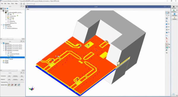 screenshot of PathWave ADS circuit simulation software